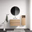 Meuble-lavabo flottant 30 po en chêne brut, lavabo à 3 trous, tiroirs doubles, 20% plus de rangement, coulisses silencieuses, meuble-lavabo mural 45 po