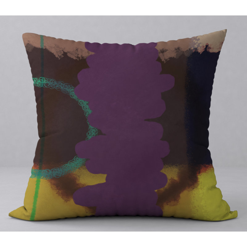 Abstract Reversible Throw Pillow, 20" H x 20" W