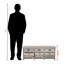 Banc de rangement à 3 tiroirs avec paniers au fini gris clair Yarven, H 16,28 po x l 41,89 po x P 11,26 po