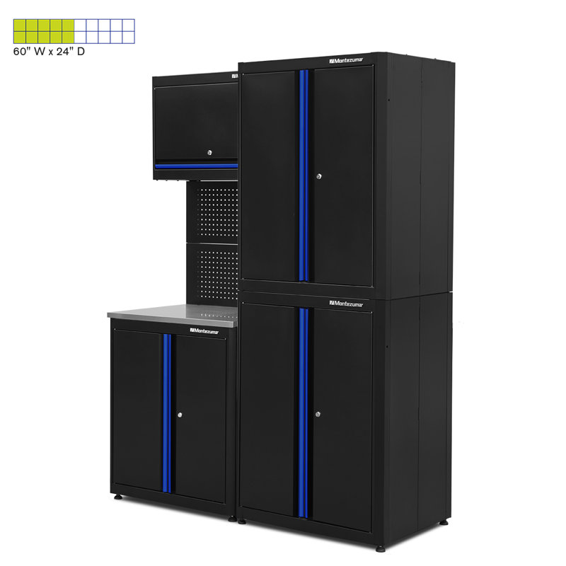 Ensemble 5 pièces de rangement pour poste de travail et outils en acier