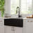 CASAINC Single Bowl Black Fireclay Farmhouse Kitchen Sink With Faucet Included-101121613