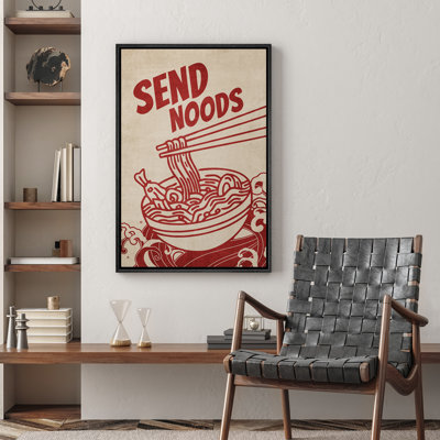 Impression sur toile encadrée, "Envoyer la cuisine rouge"
