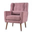 Fauteuil d'appoint moderne en chenille avec coussin lombaire-610296127