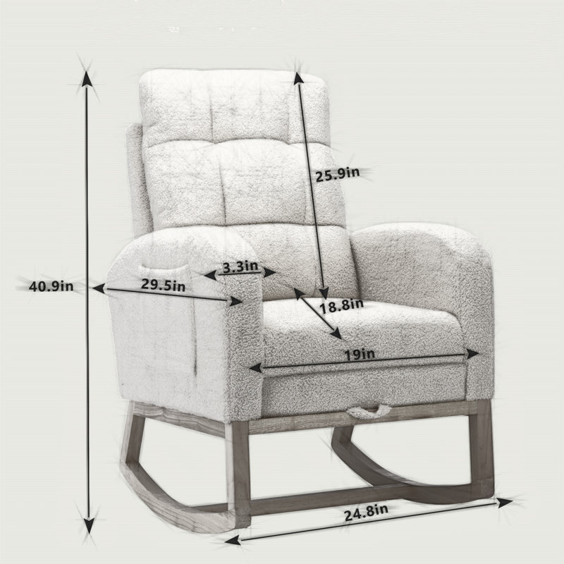 Chaise berçante d'appoint, Beige
