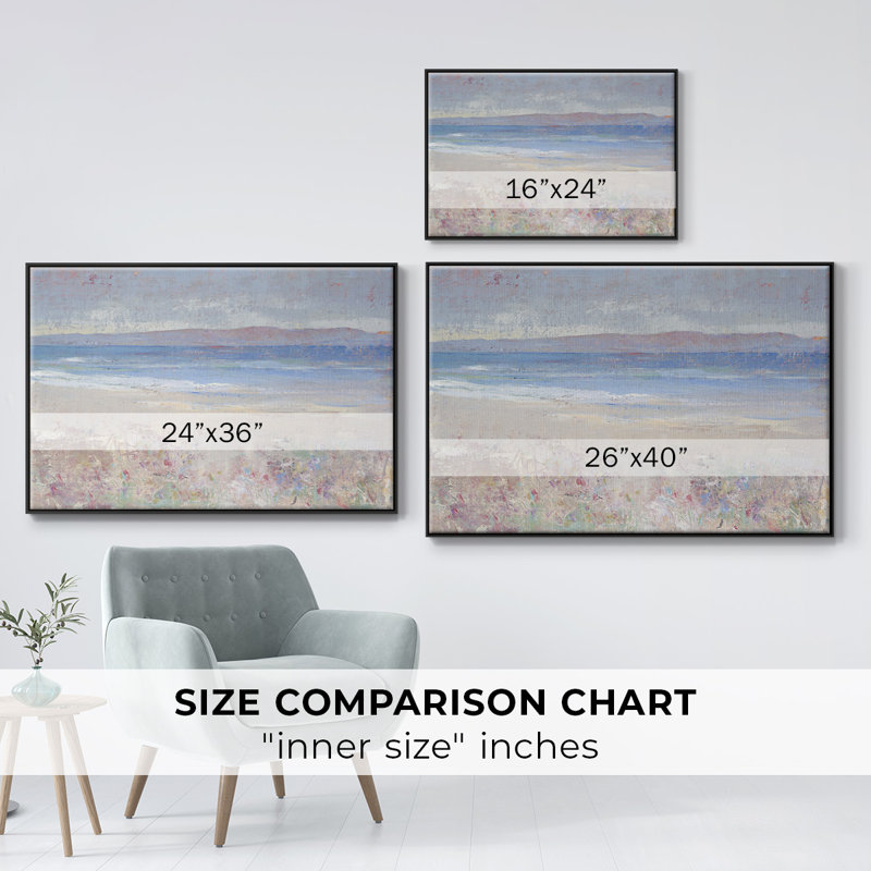 «Beach Textures I», peinture sur toile encadrée, Noir, H 17 po x l 25 po x P 2 po