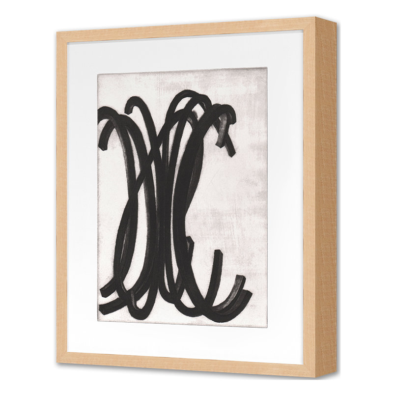 Bars Print by Perrin, Elvia, Maple Single Picture Framed, 22'' H x 17'' W
