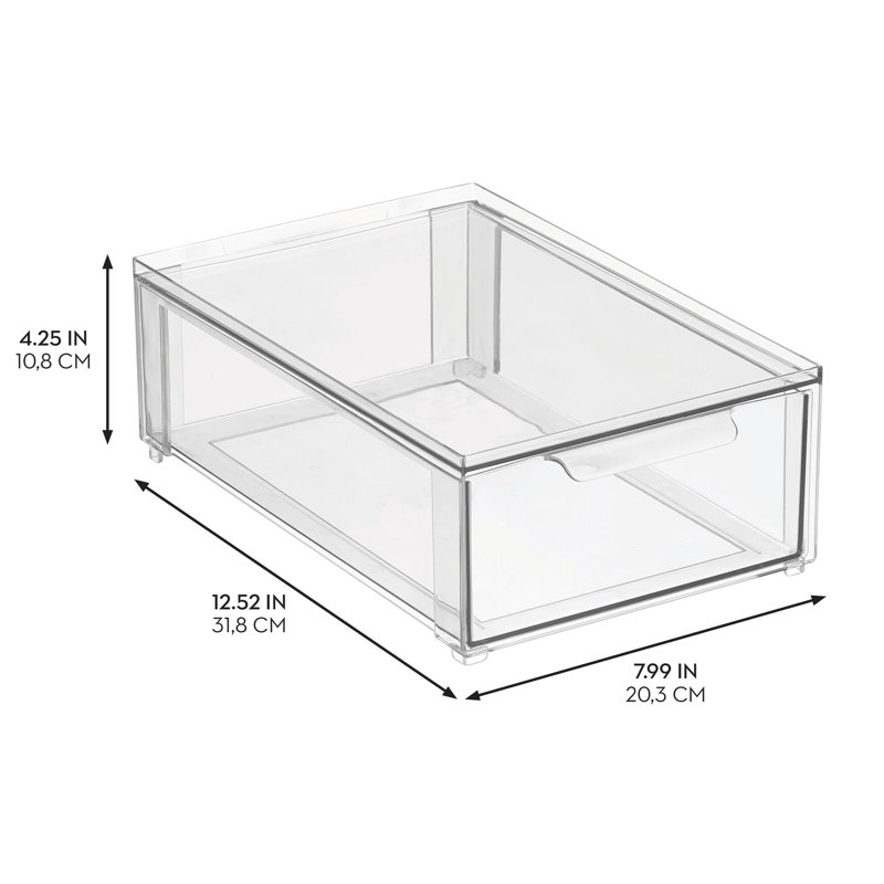 Stackable Storage Drawer - Pull-Out Sliding Storage Drawer for Kitchen or Pantry Organization