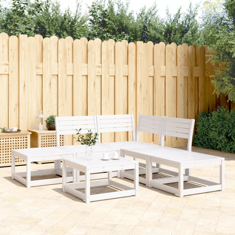 Mickle 73cm Wide L-Shaped Patio Sofa, White