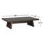 Carlo Acadia 58" Coffee Table In Coffee Bean