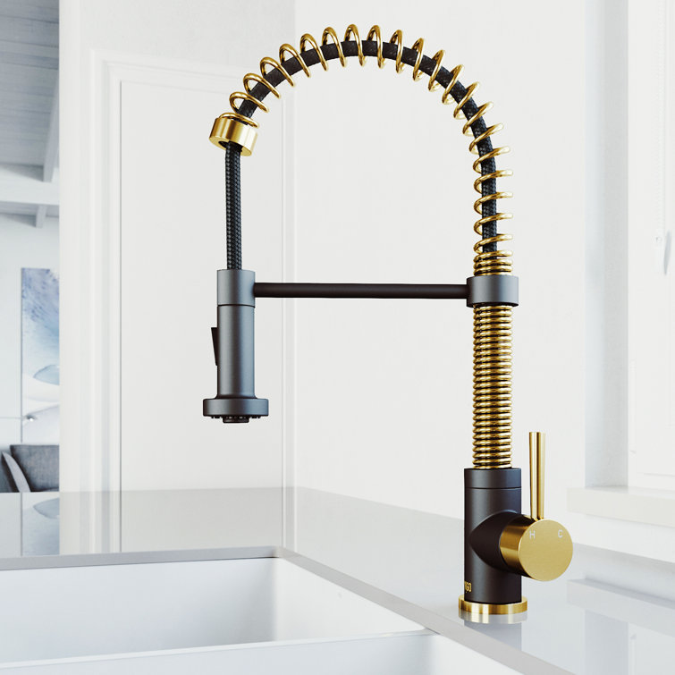 Edison 19" H 1-handle Pull-Down 2-Function Sprayer Kitchen Faucet