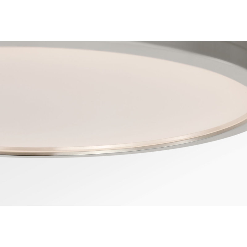 Dupont Round Semi Flush, Polished Nickel, 4" H x 12" W x 12" D