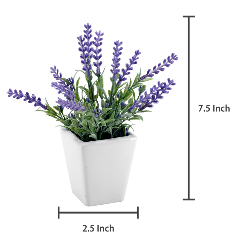 Arrangement floral lavande artificiel en pot