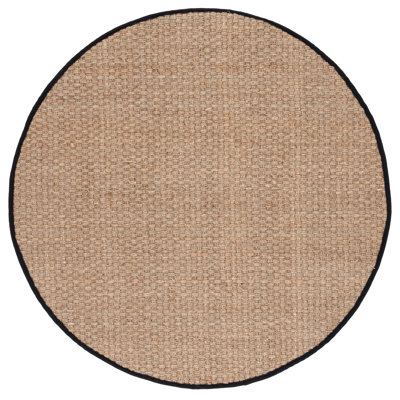 Natural Black Seagrass Rug