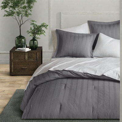 Piece Cal King Bedding Sets, Polyester Modern Striped Home Style