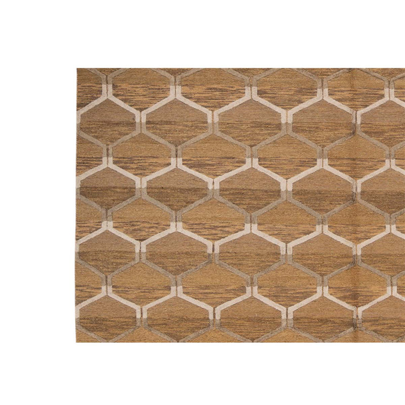 Geometric Area Rug in Brown