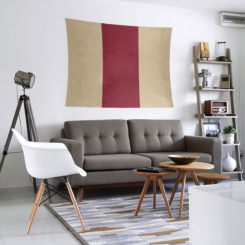 Tapisserie de polyester Arizona, H 68 po x l 80 po x P 2 po, Sable du désert / rouge brique / sable du désert
