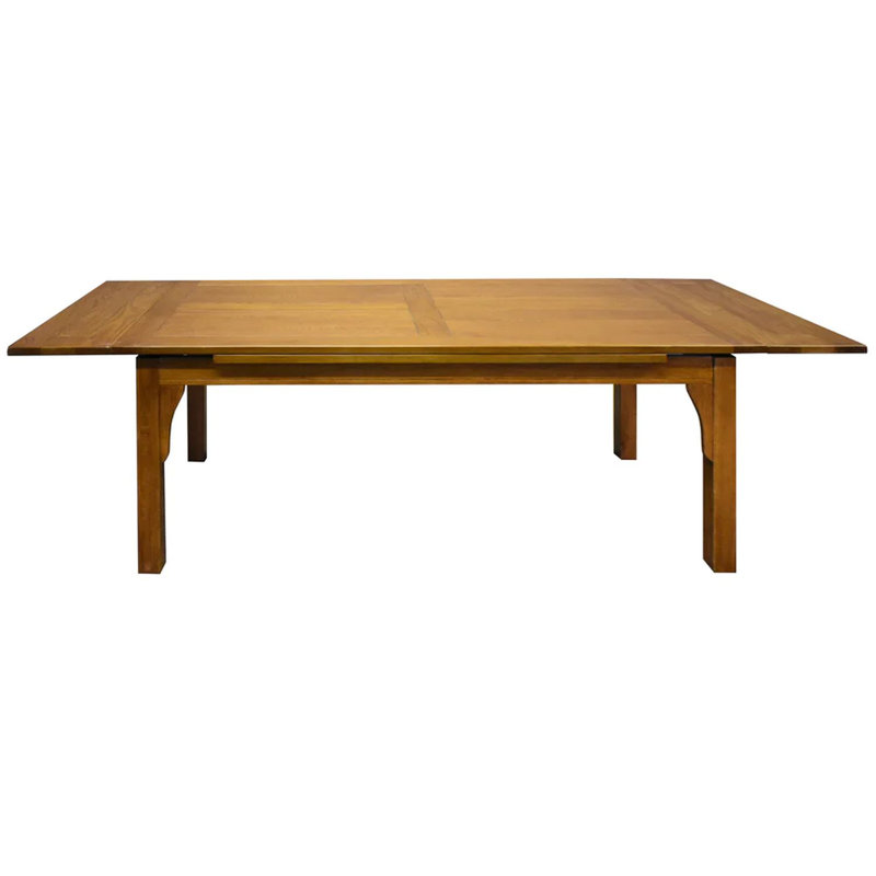 Radame Extendable Oak Solid Wood Dining Table, Michael's Cherry