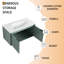48 Inch Wall-Mounted Single Bathroom Vanity With Resin Vanity Top