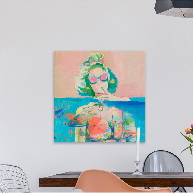 Parvez Taj - Wrapped Canvas Painting, 45cm H x 45cm W
