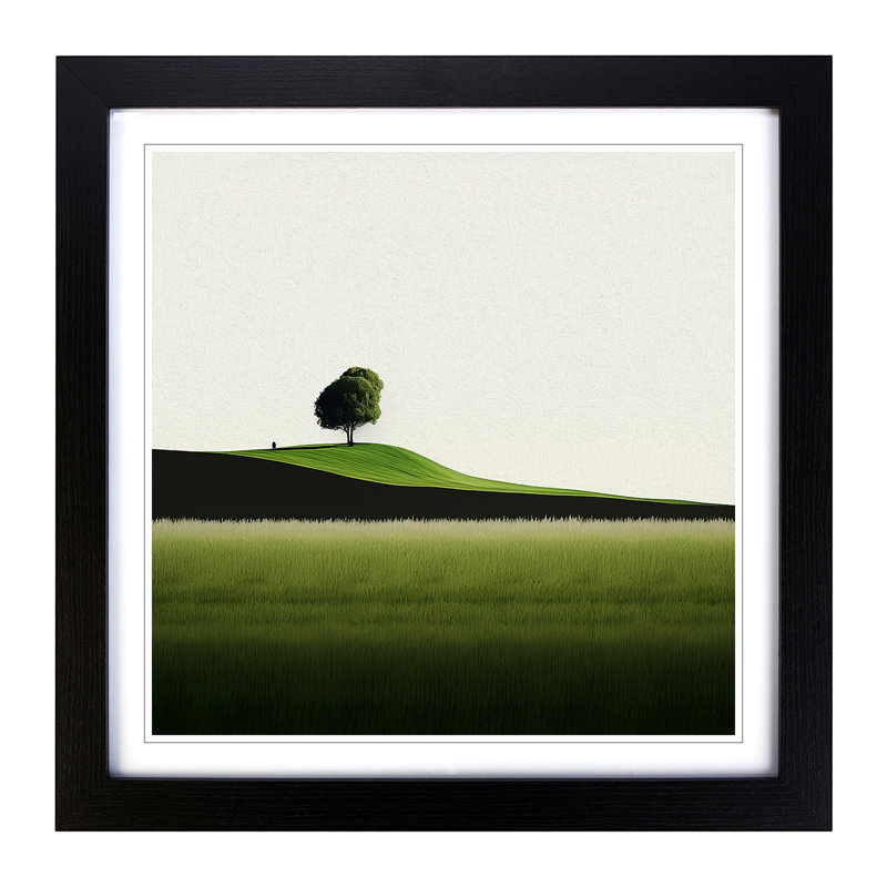 Meadow Minimalism - Framed Print, Black