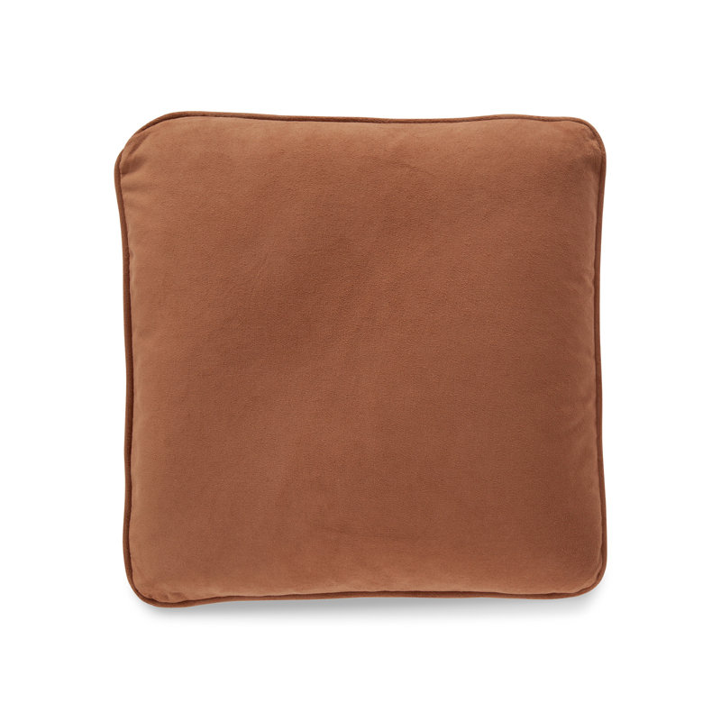 Krishna Feather Throw Pillow, Orange