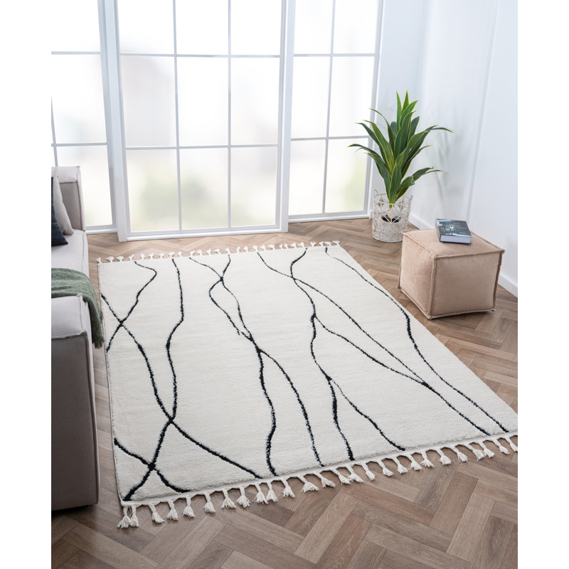 Serenity Tapis white Rug, Rectangle 190 x 240cm