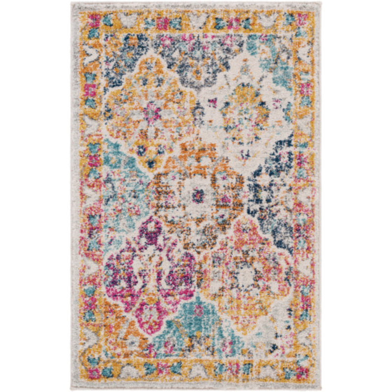 Tapis oriental safran / orange brûlé / grenat Hillsby, Rectangle 3 pi x 5 pi