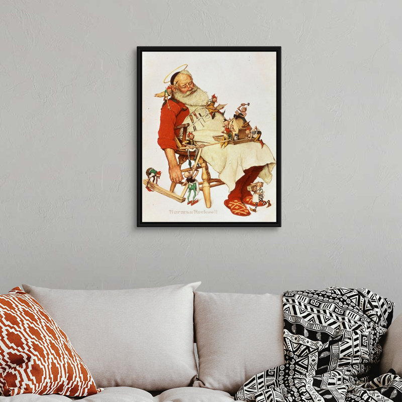 Art mural sur toile Norman Rockwell, Cadre flottant noir, H 32 po x l 26 po x P 1,75 po