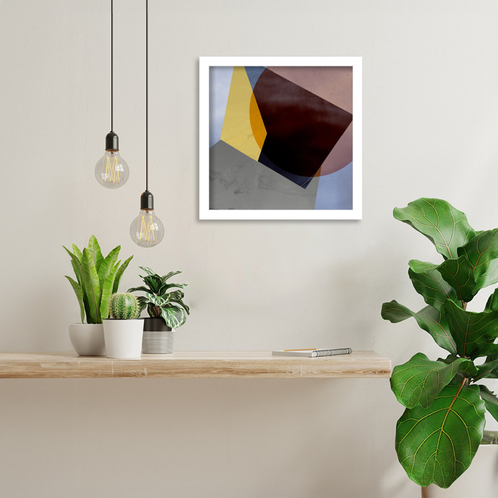 Flagler "Essentially Minimal II" Print, 13" H x 13" W, White