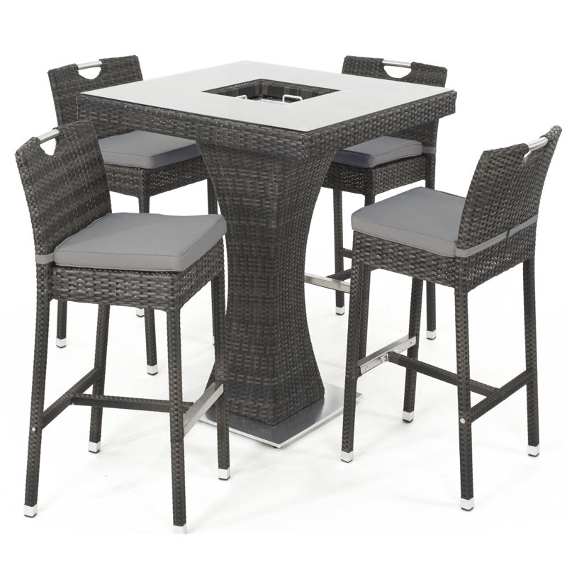 Mcdonagh 4 - Person Dining Set, Grey