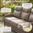 Outdoor Patio Sofa With High-Back Design,6" Thickened Cushions, All-Weather Wicker Patio Furniture Set, Suitable For Balconies And Patios-929090482