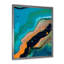Composition abstraite de marbre en bleu et orange II - peinture sur toile-60160377-60160384