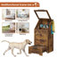 Armoire pour animaux, station d'alimentation pour chien avec 2 bols surélevés-1870485799