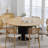 60" Two-tone Round Oak Dining Table with Solid Wood Pedestal Modern Kitchen Table for Living Room Dining Room Seats 8-804088575-804088574