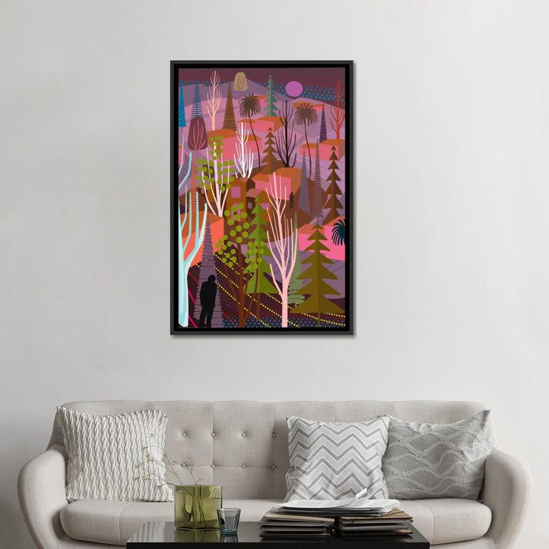 « caligula palm springs », impression sur toile, Toile avec cadre noir, Pas de tapis, H 48 po x l 32 po x P 1,5 po