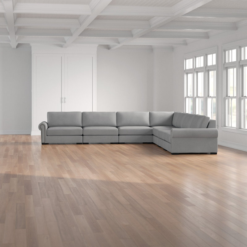Mosely Upholstered L-Shaped Sectional Symmetrical, Grey Revolution®