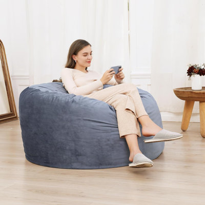 Pouf géant de 120 cm avec revêtement en velours, pouf rond et moelleux pour adulte, idéal pour le salon ou la chambre, gris.

Visitez notre boutique