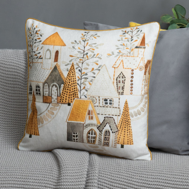 Housse de coussin décoratif en chenille 18 po x 18 po