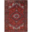Tapis rouge en laine unique de 7 pi 9 po x 11 pi Wattenberg