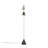 LumiSource Cone 65" Contemporary Metal Floor Lamp with Plated Nickel Finish and Black Faux Marble Base - Modern Living Room Lighting with LED Bulbs Included-368885604-368885603