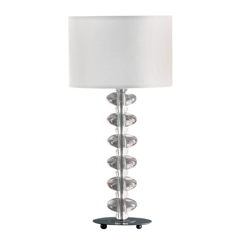 Table Lamp, Clear, White