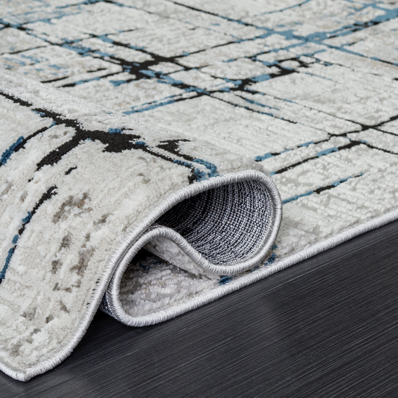Maysea Performance Abstract Rug, Rectangle 5' x 7'