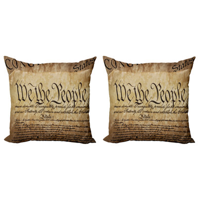 Ambesonne United States Square Pillow Cover