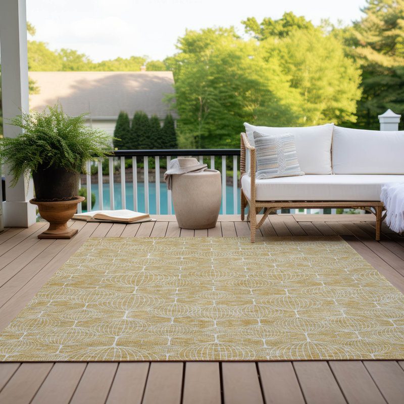 Mahaney Geometric Indoor / Outdoor Rug, Rectangle 5' x 7'6"