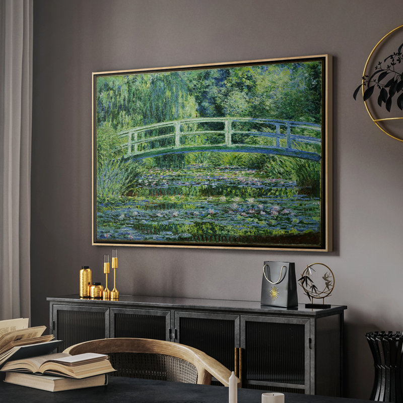 Paysage rétro - CI, H 27 po x l 41 po x P 2 po, Toile argentée avec cadre flottant