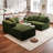 107.8" 3 - Piece No Assembly Required Upholstery Sofa With Pillow Free Combination Cloud Sectional Couch With L-shape Chaise, Deep Seat Modular Sofa For Living Room Bedroom-44056320