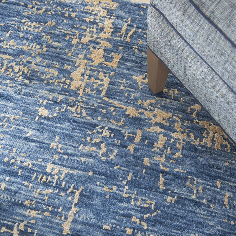 Abstract Hand Woven Area Rug, Rectangle 7'9" x 9'9"