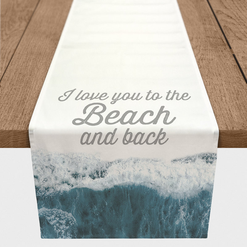 Chemin de table Wave, 90 po x 16 po, Gris, 47