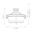 Maryam Glass Semi Flush Mount