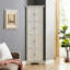 Grande armoire de rangement avec portes et 4 tablettes pour le salon, la cuisine, le bureau, la chambre à coucher, la salle de bain, moderne, noir-2049496681